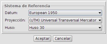 CRS selection in the gvSIG basic CRS support