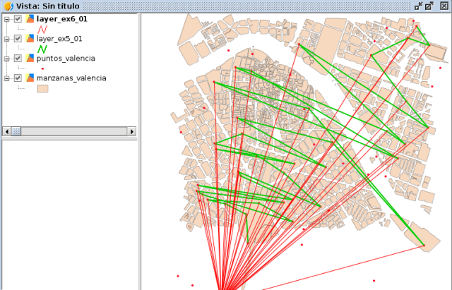 Capa inicial de líneas